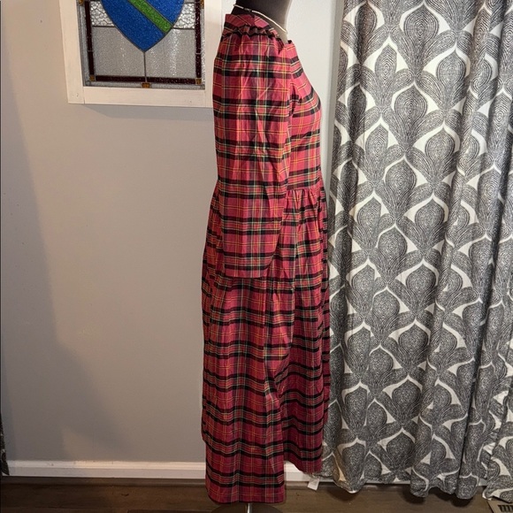 Justine Tabak Red Plaid Victoria Dress SZ XS - Picture 7 of 9